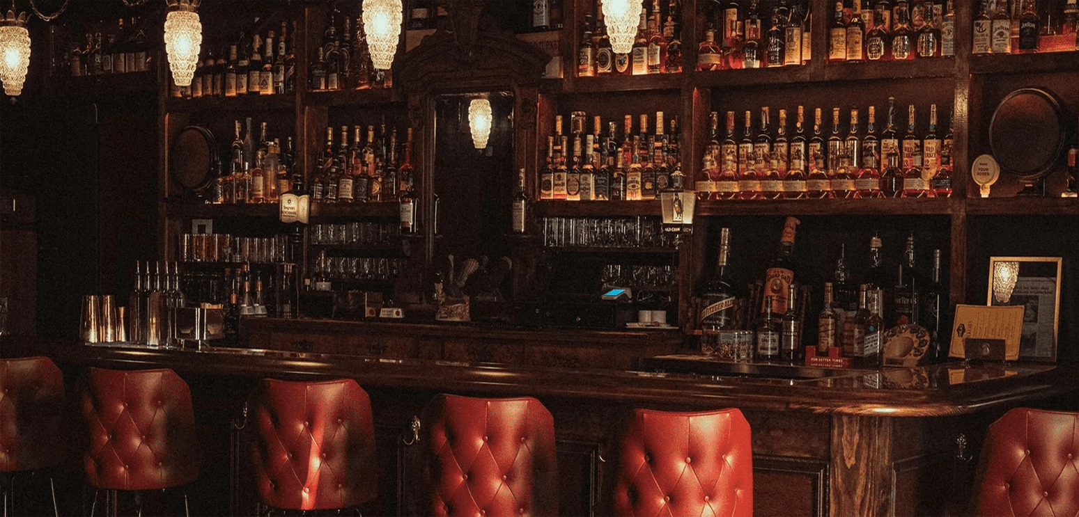Image of the interior of Neat Bourbon Bar and Bottle Shop, located in Louisville, Kentucky
